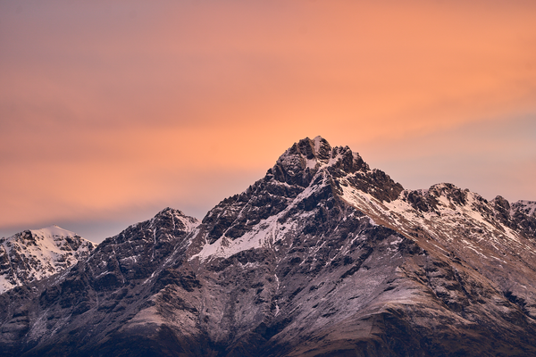 Powder Trace fine art landscape print featuring snow-covered New Zealand mountains and foggy alpine terrain. Moody Queenstown photography wall art, perfect for winter interiors. Premium giclée print on archival paper. Ideal for modern home décor, minimalist design, and Scandinavian-style spaces. Available from Melbourne Print Studio, part of the Snowdrift Collection.