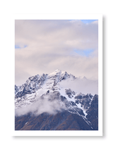Frost Signal, fine art landscape print, New Zealand mountain photography, snow-capped mountain wall art, moody alpine photo print, designer winter landscape wall art, fog and snow mountain print, Queenstown mountain art print, luxury home décor, fine art photography for interiors, minimalist wall print, contemporary nature photography, premium giclée print, Melbourne Print Studio, Australian Wall Prints, Scandinavian interior art, mountain range photography print, modern landscape wall décor