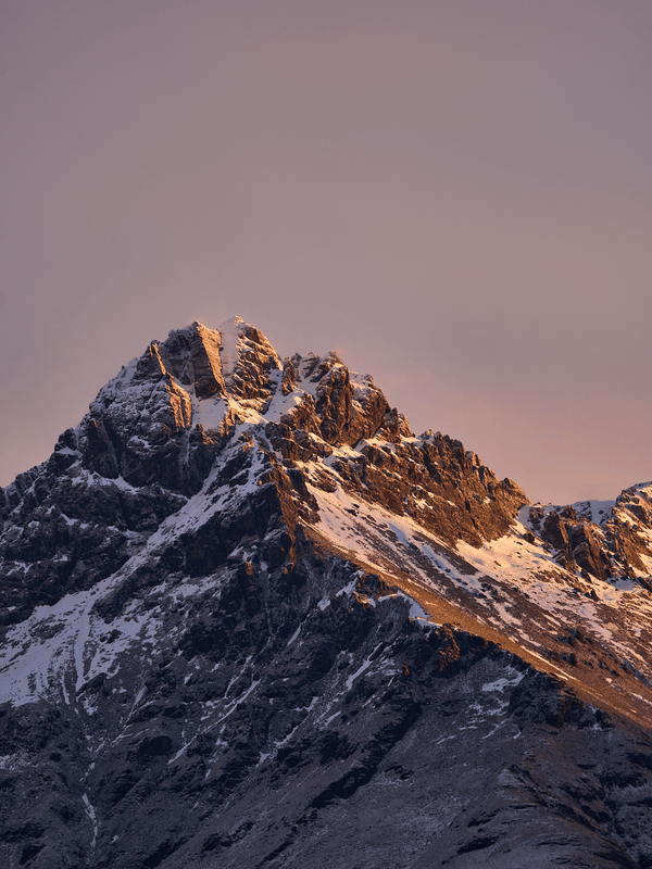 Low Light, fine art landscape print, New Zealand mountain photography, snow-capped mountain wall art, moody alpine photo print, designer winter landscape wall art, fog and snow mountain print, Queenstown mountain art print, luxury home décor, fine art photography for interiors, minimalist wall print, contemporary nature photography, premium giclée print, Melbourne Print Studio, Australian Wall Prints, Scandinavian interior art, mountain range photography print, modern landscape wall décor