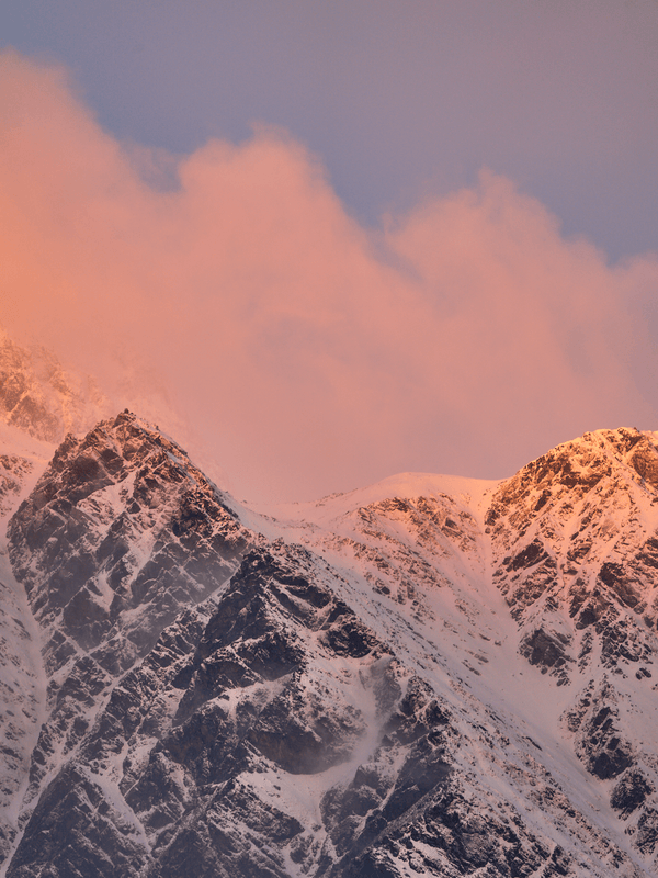 Summit Glow, fine art landscape print, New Zealand mountain photography, snow-capped mountain wall art, moody alpine photo print, designer winter landscape wall art, fog and snow mountain print, Queenstown mountain art print, luxury home décor, fine art photography for interiors, minimalist wall print, contemporary nature photography, premium giclée print, Melbourne Print Studio, Australian Wall Prints, Scandinavian interior art, mountain range photography print, modern landscape wall décor