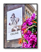 Shop Celine Blooms Photo Art Print a Fashion Design Art Print shot in Soho New York of a Celine Fashion Print themed photography wall art print from Giclée Studios wall artwork collection Buy Australian made fine art print poster and framed prints for the home and your interior décor