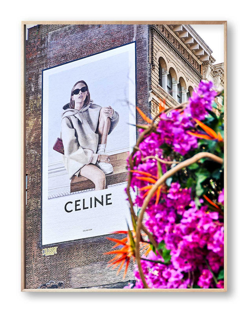 Shop Celine Blooms Photo Art Print a Fashion Design Art Print shot in Soho New York of a Celine Fashion Print themed photography wall art print from Giclée Studios wall artwork collection Buy Australian made fine art print poster and framed prints for the home and your interior décor