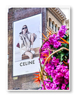 Shop Celine Blooms Photo Art Print a Fashion Design Art Print shot in Soho New York of a Celine Fashion Print themed photography wall art print from Giclée Studios wall artwork collection Buy Australian made fine art print poster and framed prints for the home and your interior décor