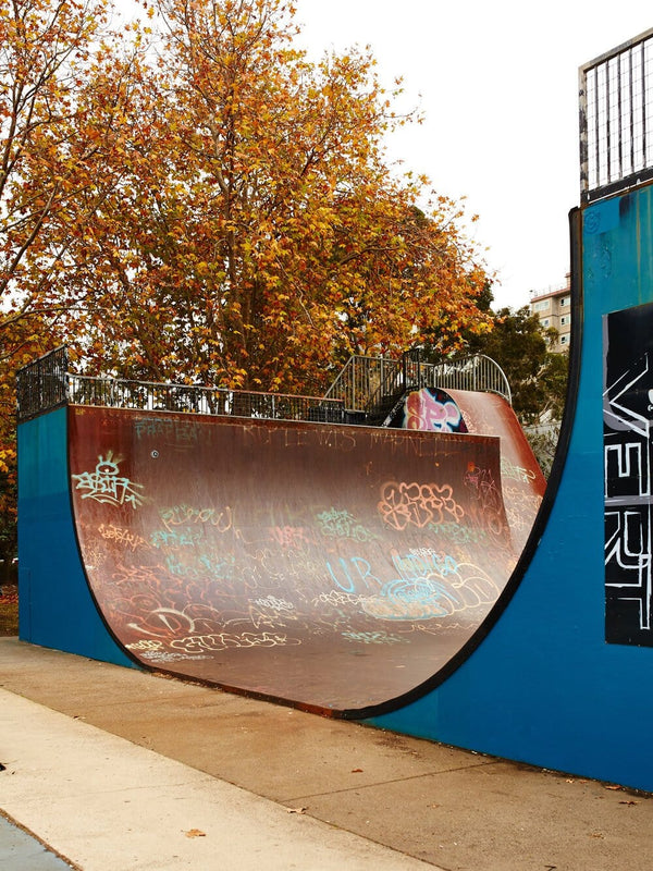 Skate ramp photography print, Graffiti Artwork, Streetscape graffiti artwork, Streetscape graffiti Photography Print, Melbourne Print Studio, Australian Wall Art Prints, Graffiti Skate Ramp Street fine-art wall décor print, Melbourne Graffiti Streetscape Print. 