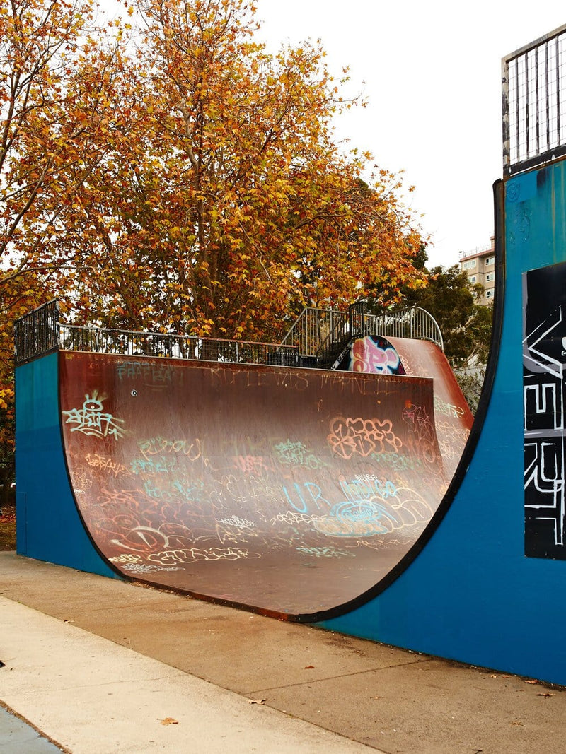 Skate ramp photography print, Graffiti Artwork, Streetscape graffiti artwork, Streetscape graffiti Photography Print, Melbourne Print Studio, Australian Wall Art Prints, Graffiti Skate Ramp Street fine-art wall décor print, Melbourne Graffiti Streetscape Print. 