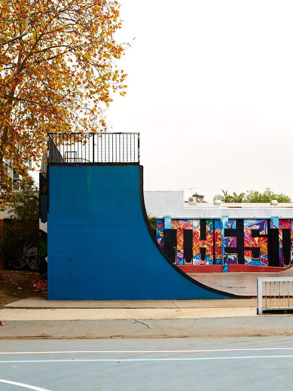 Skate ramp photography print, Graffiti Artwork, Streetscape graffiti artwork, Streetscape graffiti Photography Print, Melbourne Print Studio, Australian Wall Art Prints, Graffiti Skate Ramp Street fine-art wall décor print, Melbourne Graffiti Streetscape Print. 