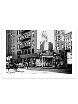 Designer B&W Saint Laurent Art Print, designer street photography print of a Saint Laurent billboard poster, and NYC streetscape art print, fashion prints, interior design prints, interior design wall art, home décor prints, home décor wall art, wall art prints, Melbourne Print Studio, Australian Wall Prints, Los Angeles Wall Art, LA Art, fine-art wall décor and interior design. Jacquemus, Old Celine (Céline), Prada, Yves Saint Laurent, Chanel Art Print, Bottega Veneta (New Bottega) and Louis Vuitton Art. 