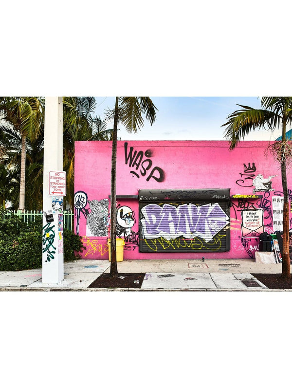 Wynwood Walls Streetscape artwork, Miami Poster Art, Streetscape Art Print, street graffiti photography print, NYC Wall Art Print, New York Art Print, NYC streetscape art print, interior design prints, interior design wall art, home décor prints, home décor wall art, wall art prints, Melbourne Print Studio, Australian Wall Prints, Los Angeles Wall Art, LA Art, fine-art wall décor and interior design. This print artwork has no border so the print goes all the way to the edge when framed. 