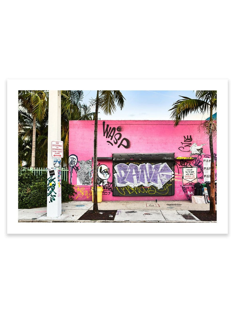 Wynwood Walls Streetscape artwork, Miami Poster Art, Streetscape Art Print, street graffiti photography print, NYC Wall Art Print, New York Art Print, NYC streetscape art print, interior design prints, interior design wall art, home décor prints, home décor wall art, wall art prints, Melbourne Print Studio, Australian Wall Prints, Los Angeles Wall Art, LA Art, fine-art wall décor and interior design. This print artwork has a white border (between 5cm and 4cm), when framed will have a white border.