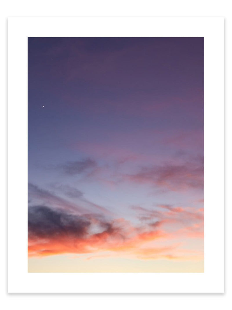 Stunning sunset, sunrise skyscape photography print, fashion prints, interior design prints, interior design wall art, home décor prints, home décor wall art, wall art prints, Melbourne Print Studio, Australian Wall Prints, Los Angeles Wall Art, LA Art, LA Wall Art Print. This print artwork has a white border (between 5cm and 4cm), when framed will have a white border. It is perfect for interior decorators interested in fine-art wall décor and interior design.