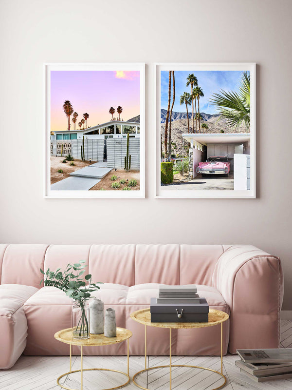 Photography art print Mid-Century Architecture House Palm Springs, California Los Angeles, Vintage Pink Cadillac Car Wall Art, Tropical Palm Trees, Cactus Print, Home décor interior design print artwork, Palm Springs Wall Art, Palm Springs Artwork, Palm Springs Art Print, Palm Springs Poster, Mid-Century Print Poster, Architectural, Modern Photographic Wall Art Print Poster, Car Print Artwork, Los Angeles Wall Art, LA Print Artwork, LA Wall Art, Wall art home décor print interior design.