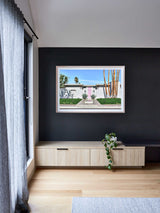 Palm Springs artwork, Palm Springs Poster Art, Palm Springs Art Print, That Pink Door Art Print, That Pink Door Palm Springs, Palm Springs photography print, LA Wall Art Print, LA Art Print, interior design art prints, interior design wall art, home décor prints, home décor wall art, wall art prints, Melbourne Print Studio, Australian Wall Art Prints, Los Angeles Wall Art, LA Art, fine-art wall décor and interior design. This print artwork has a white border, when framed will have a white border.